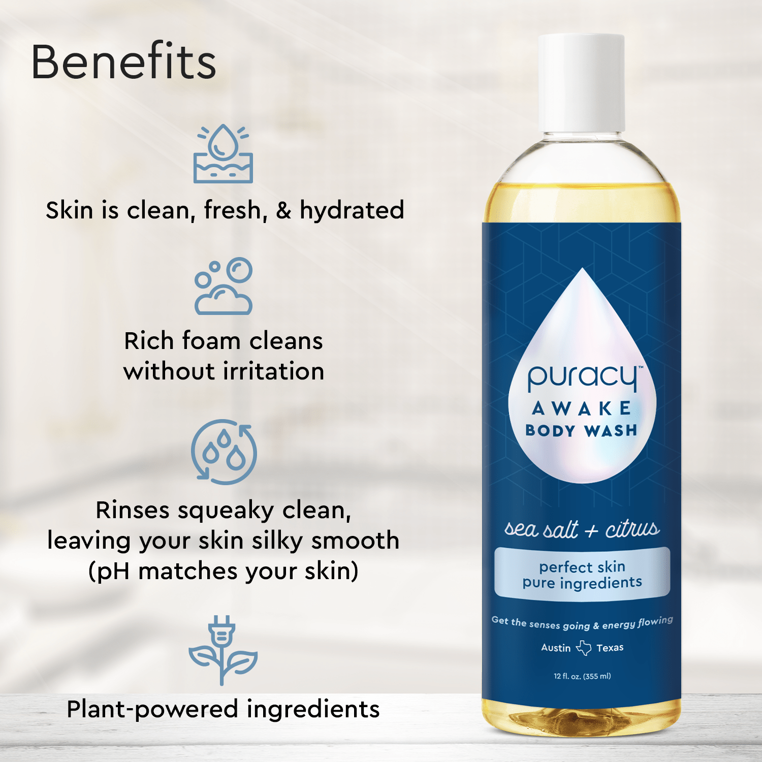 Puracy Awake Body Wash