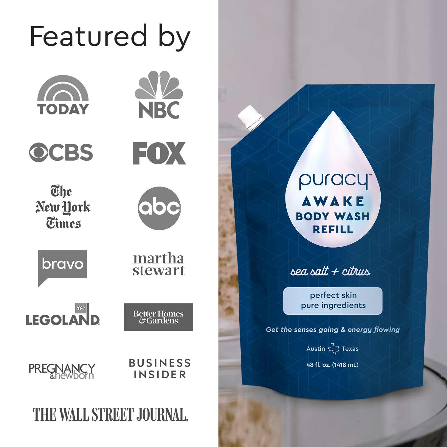 Puracy Awake Body Wash